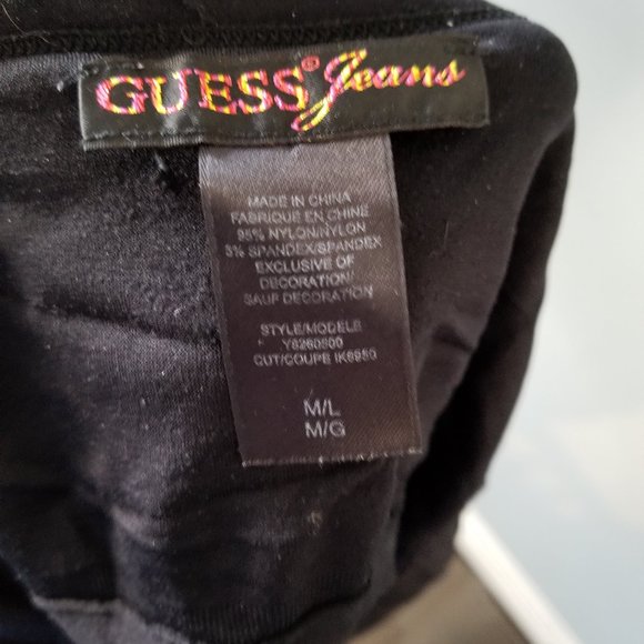 Guess Stretch Sleeveless Tank with Gold Lace - Picture 3 of 3